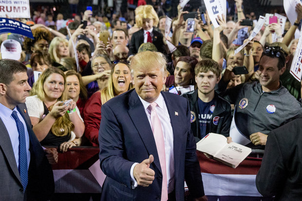 Donald Trump na nominačním konventu republikánů v Clevelandu.