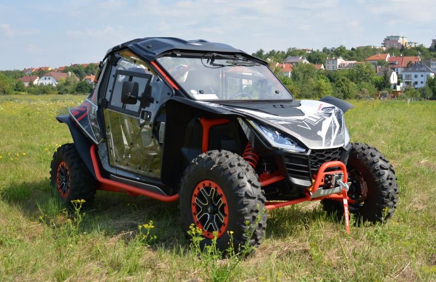 DFK Cab serially manufactures and supplies cabs for Segway Villain ATVs. (Photo: Quad Segway Villain with cab from DFK Cab).
